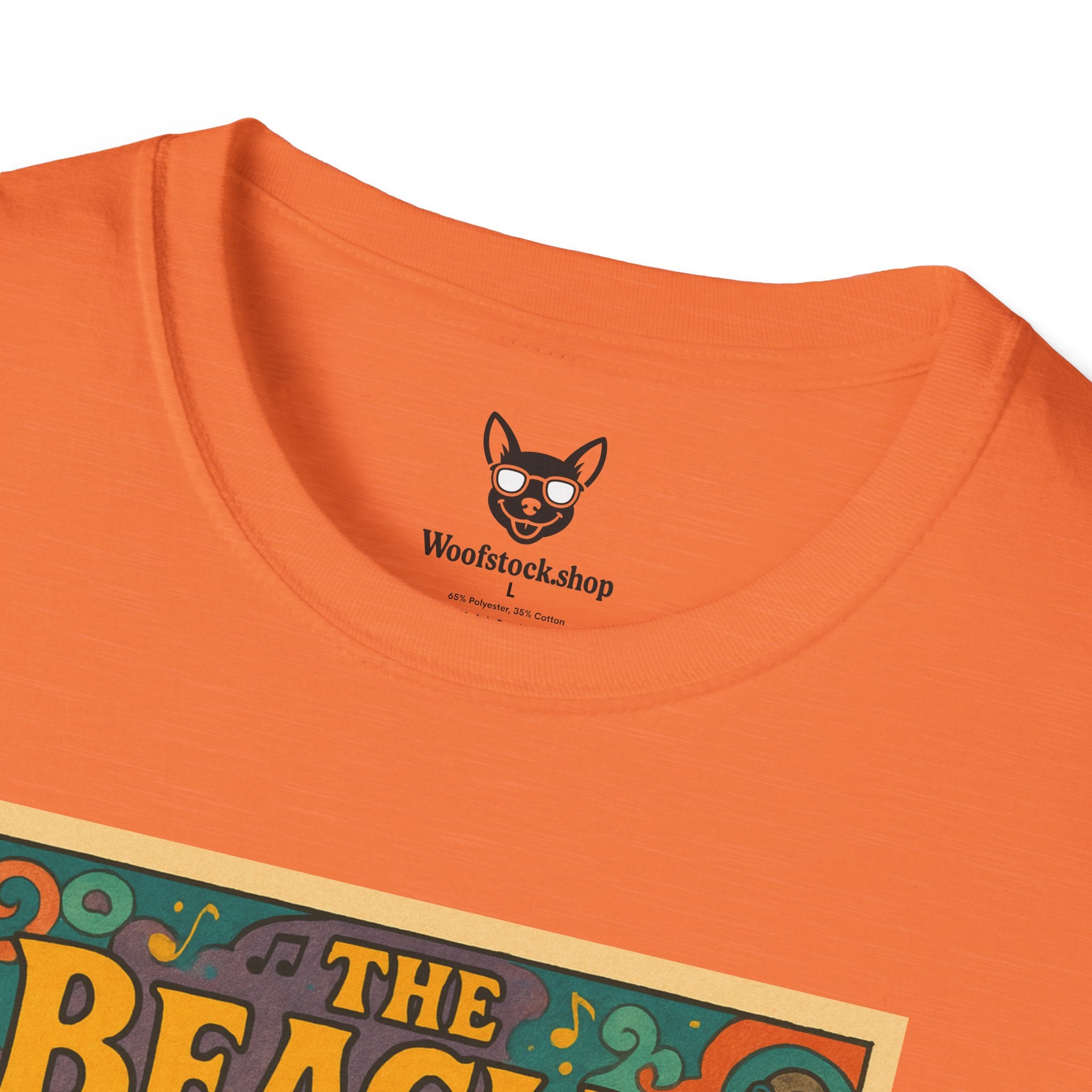 The Beatles Concert Poster Dog Parody Unisex Softstyle T-Shirt -- Funny Dog Concert Tee for Music and Dog Lovers